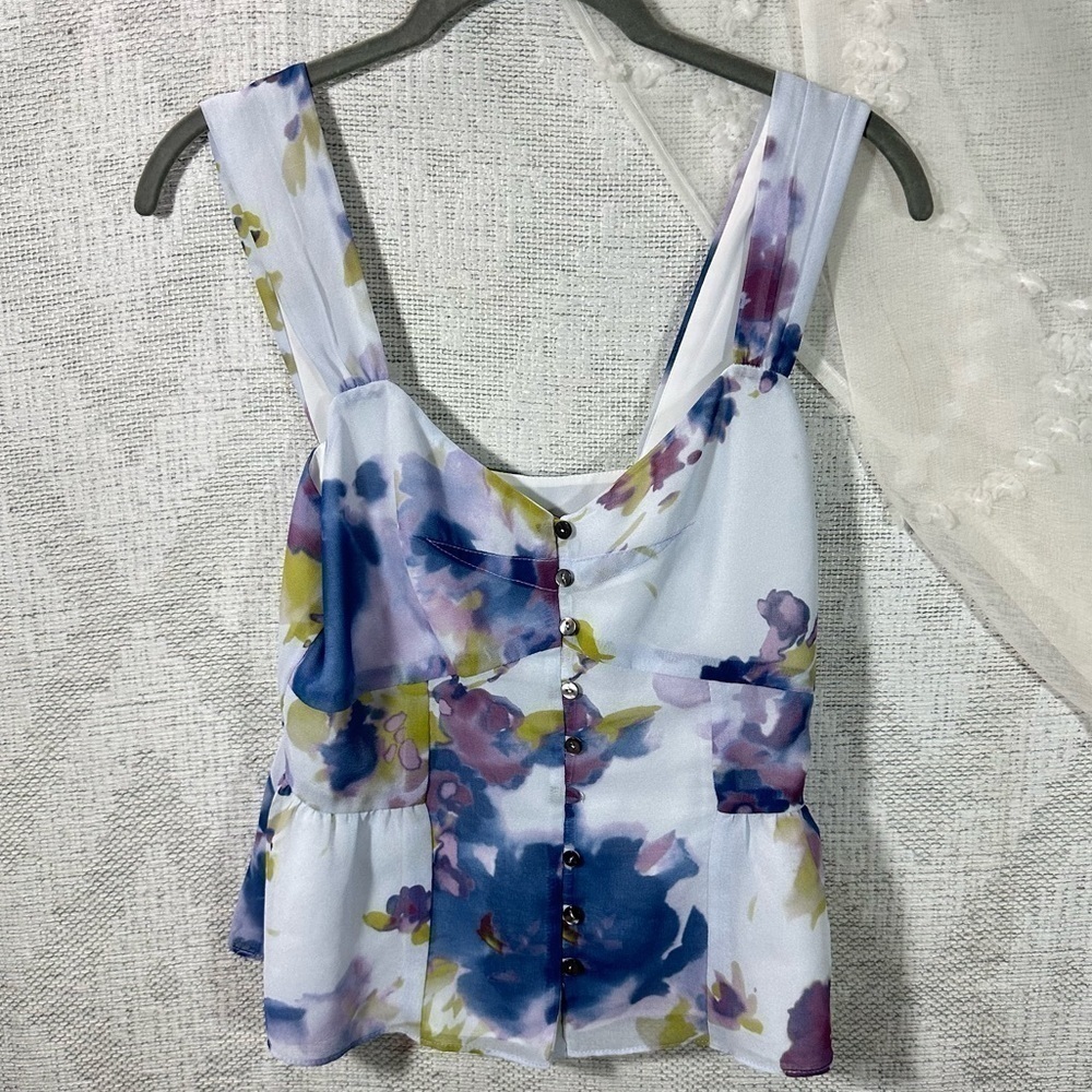 Bailey 44 Madeline chiffon floral bustier top size S